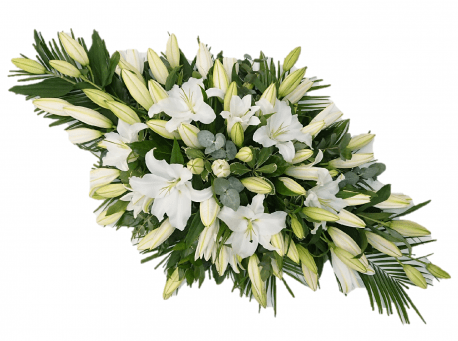 White Lily Casket spray