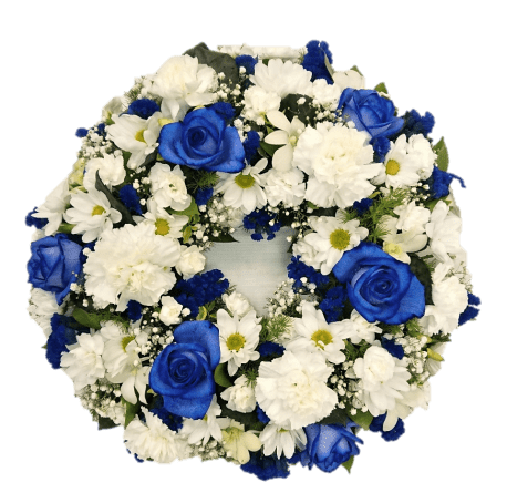 Wreath - Blue and white